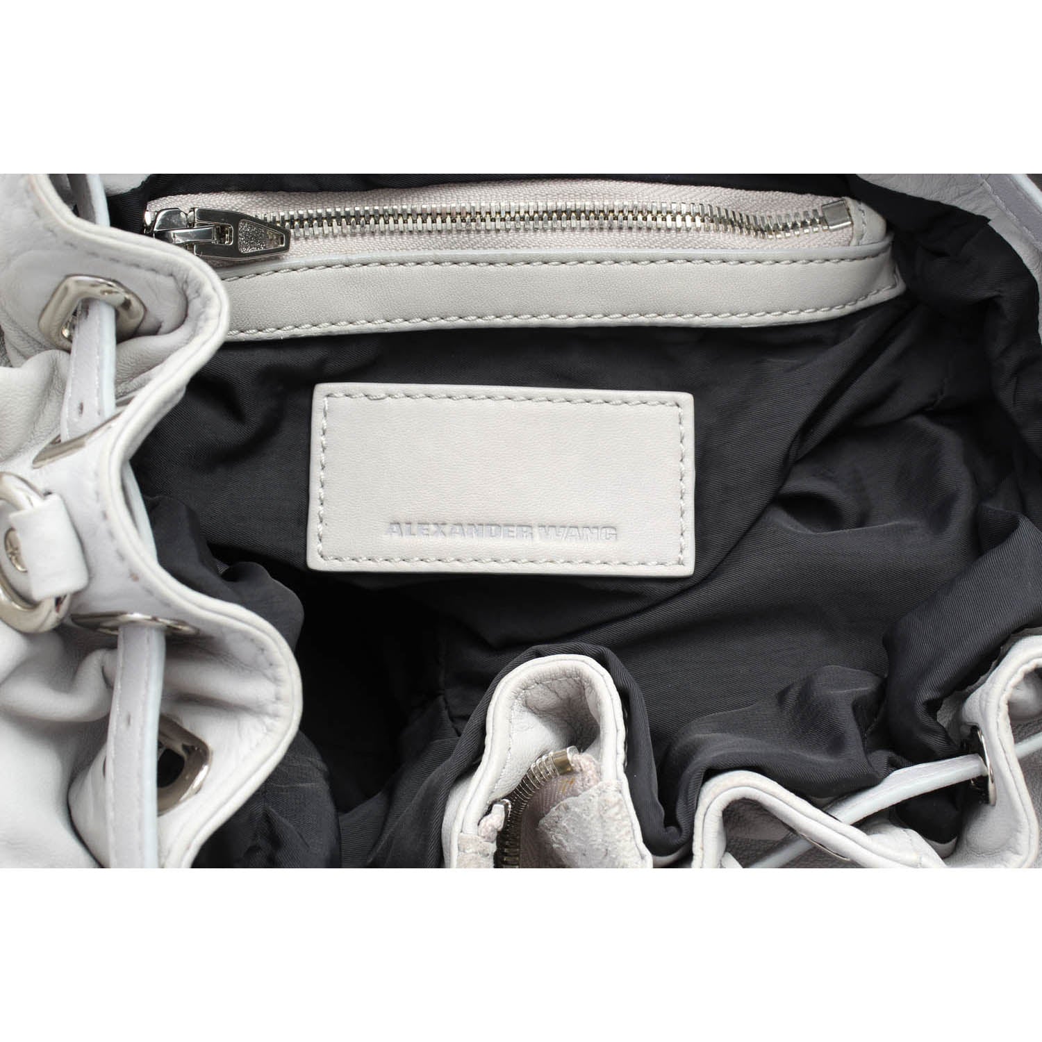Alexander Wang Grey Leather Marti Backpack– BAG HABITS Alexander Wang Grey Leather Marti Backpack– BAG HABITS