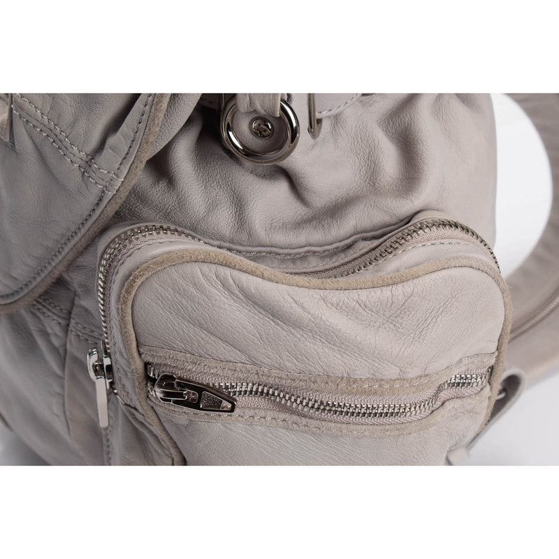 alexander wang mini marti backpack leather silver hardware Alexander Wang Grey Leather Marti Backpack– BAG HABITS