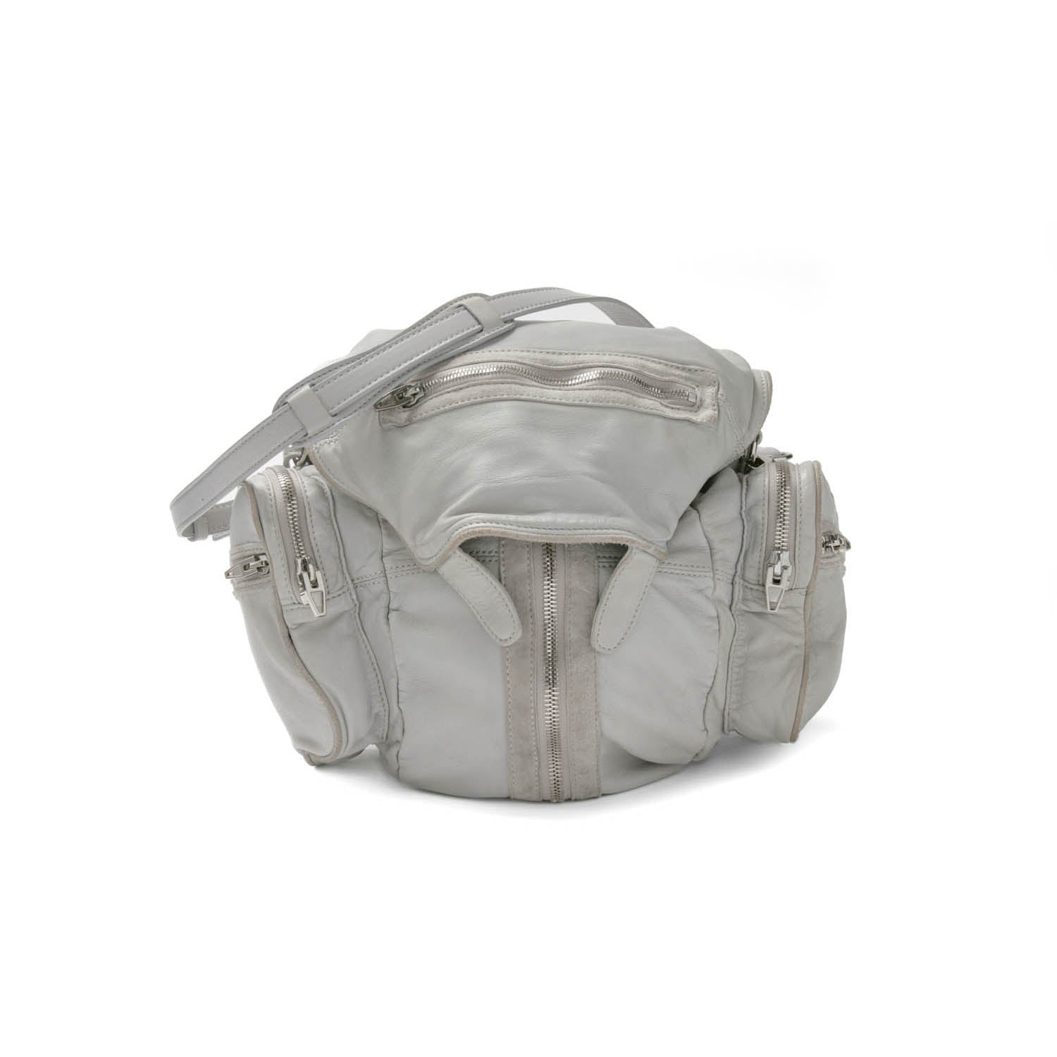 Alexander Wang Grey Leather Marti Backpack– BAG HABITS Alexander Wang Grey Leather Marti Backpack– BAG HABITS