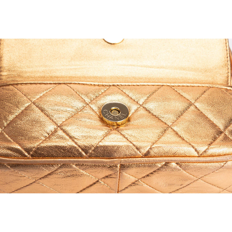 Gold Leather Camera Bag