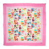 Silk CC Scarf Pink Multicolor - BAG HABITS