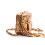 Gold Leather Camera Bag - BAG HABITS