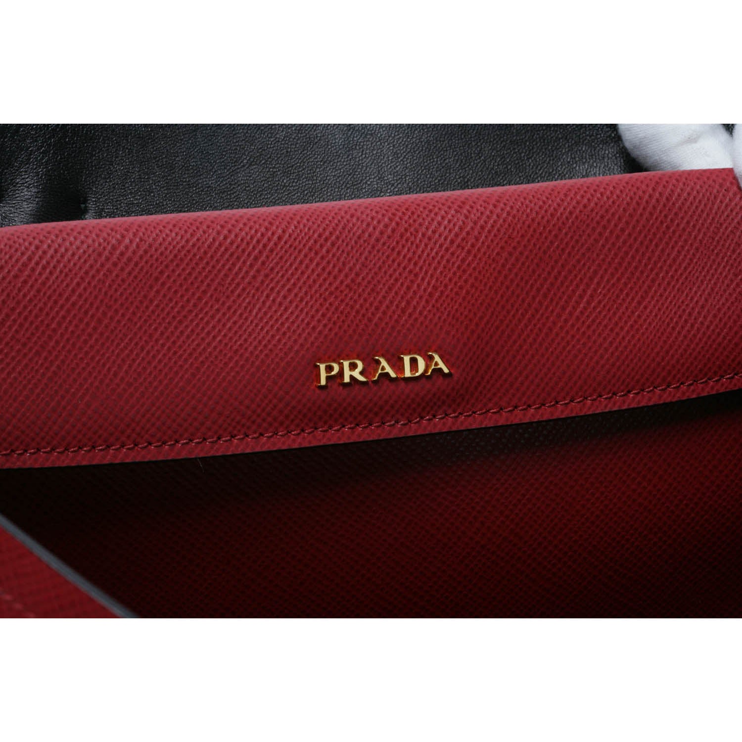 PRADA Saffiano Cuir Large Double Bag Bleuette 1302572